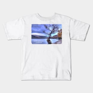 Tree at Firkin Point, Loch Lomond, Scotland Kids T-Shirt